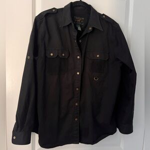Ralph Lauren RL Field Black Utility Cotton Shirt